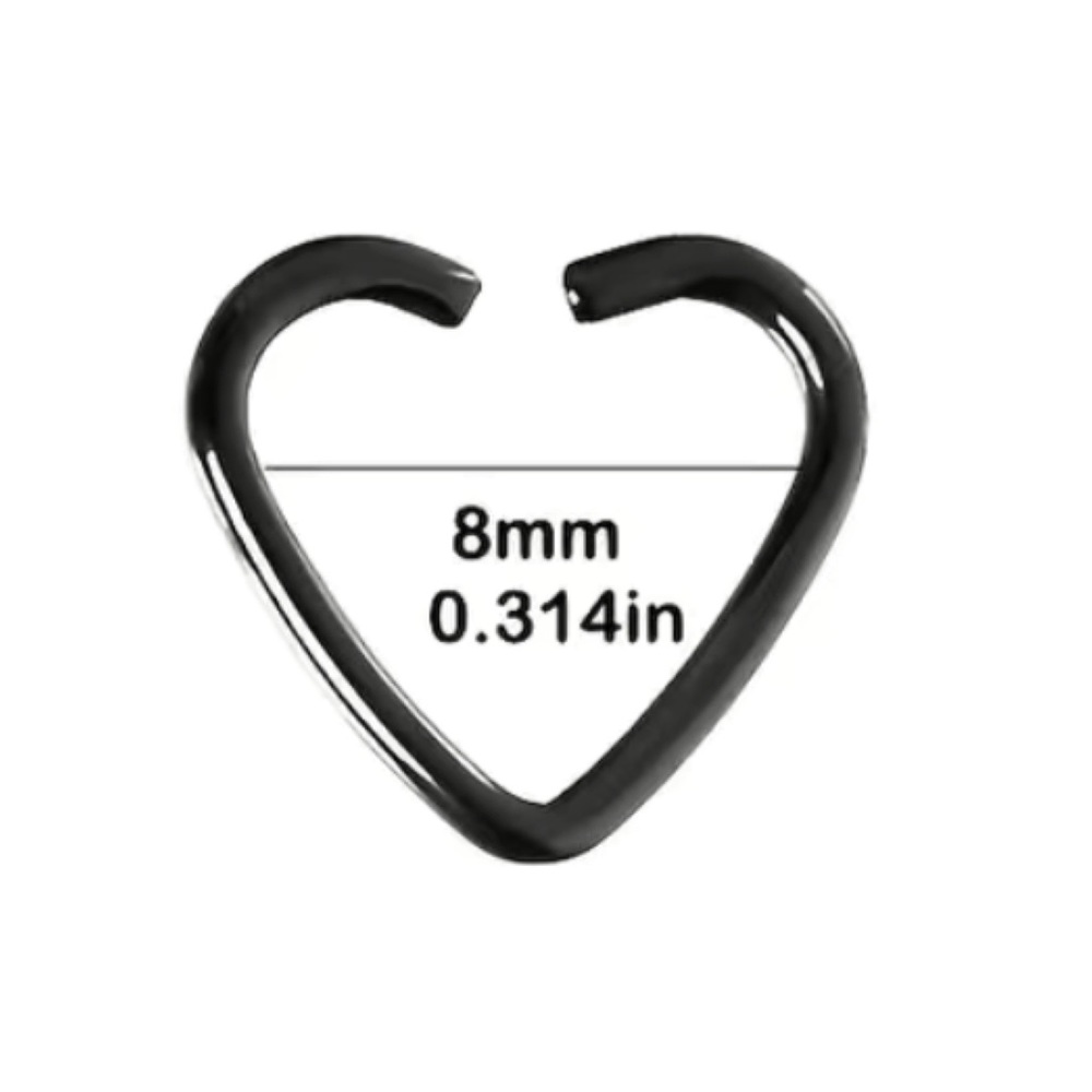 Rainbow Heart Fixed Hoop Earring - Picture 3 of 4